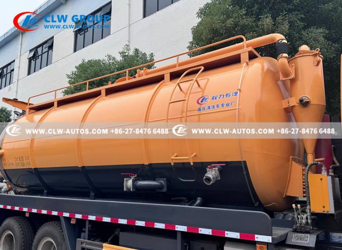 18m³ Combination Sewer Cleaning & Vacuum Truck interior components