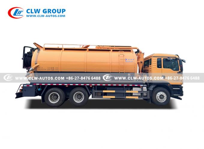 18m³ Combination Sewer Cleaning & Vacuum Truck rear view
