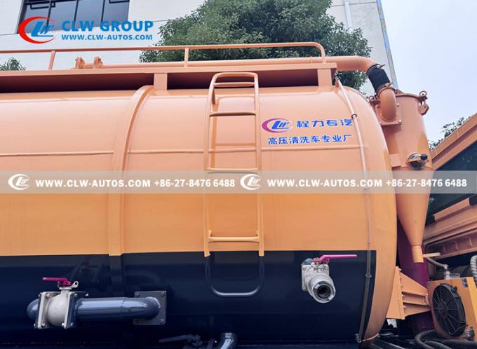 18m³ Combination Sewer Cleaning & Vacuum Truck discharge system