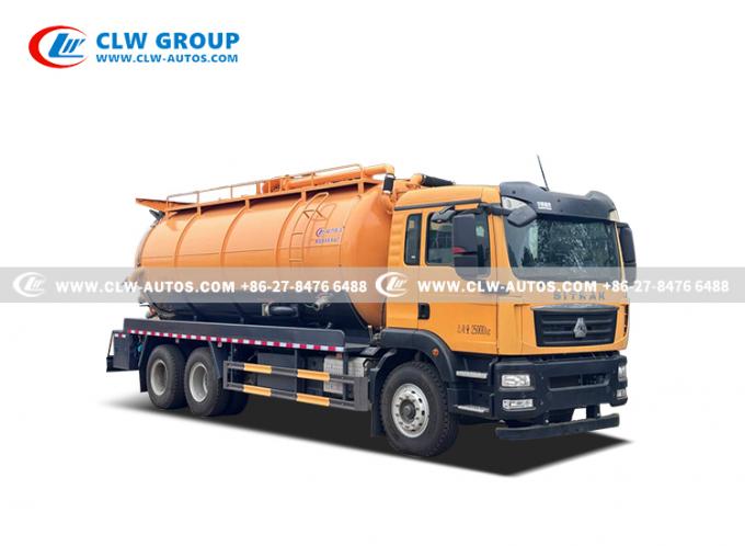 18m³ Combination Sewer Cleaning & Vacuum Truck side view
