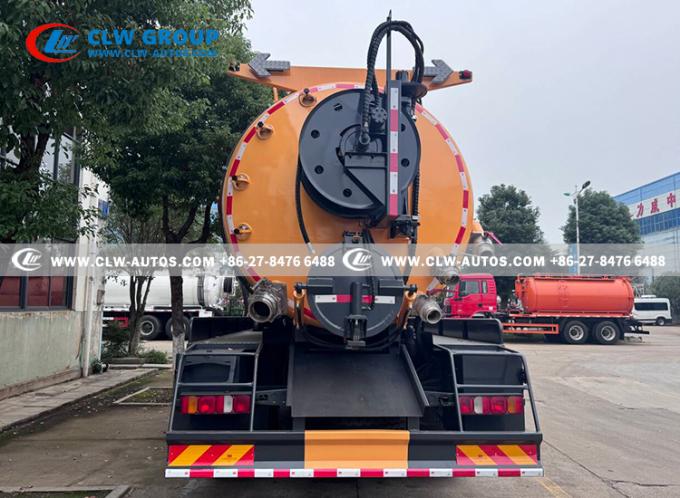 18m³ Combination Sewer Cleaning & Vacuum Truck jetting system