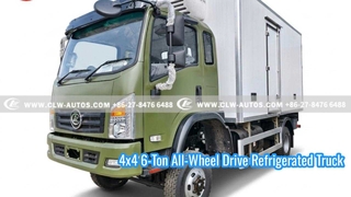 Camion frigorifique 4x4 6 tonnes à traction intégrale avec groupe frigorifique non indépendant