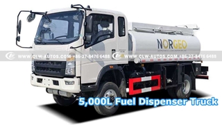 Camion distributeur de carburant de 5 000 L