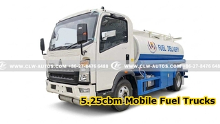 camions de carburant mobiles 5.25cbm