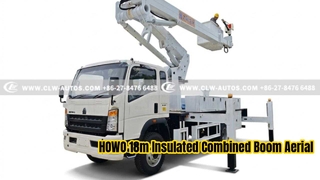 HOWO 18m isolé combiné Boom camion plate-forme de travail aérien pour les services publics du réseau électrique