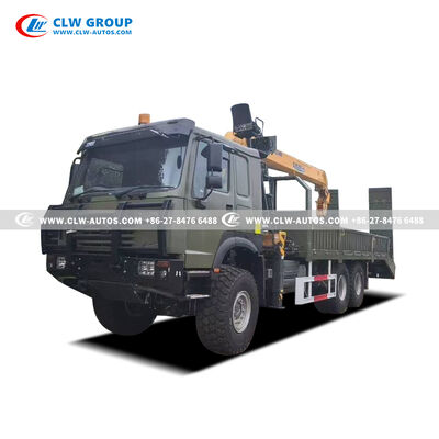 Sinotruk 6x6 All-Wheel Drive Wrecker Tow Truck with XCMG 8-ton Crane and Heavy-Duty Flatbed