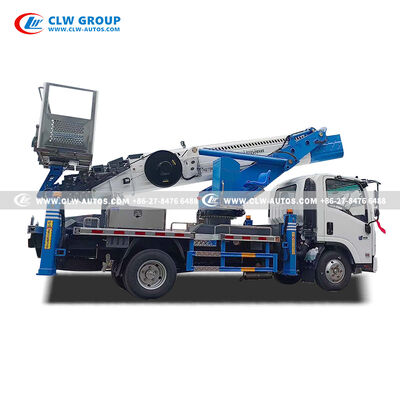 Isuzu KV100 30m Height Aerial Work Truck with 6-section Polygonal Boom and 200kg Platform Capacity