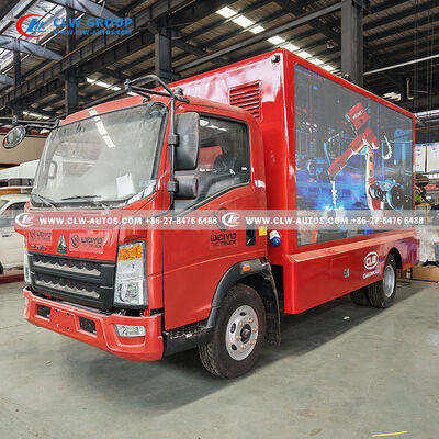 HOWO P3 LED Mobile Advertising Truck with P4 LED Display, 15KW Diesel Generator, and Flexible Content Management