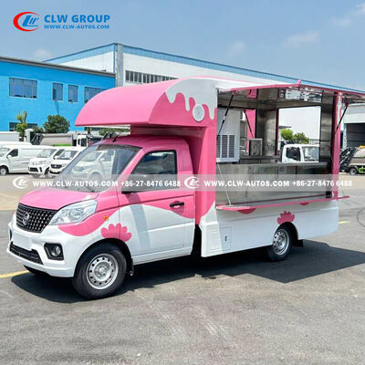 FOTON 4-Wheel Gasoline Mobile Food Truck with Insulated Box and Flip-Up Counters – Euro VI Mini Ice Cream Vending Car