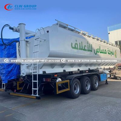 60m³ Bulk Feed Semi-Trailer with 6 Compartments and Liftable Air Suspension for Agricultural Logistics