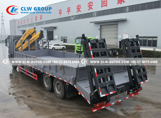 HOWO 8x4 Service Truck with 10-Ton XCMG Knuckle Boom Crane and Hydraulic Access Ladder for Heavy Lifting