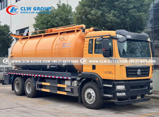 18m³ Combination Sewer Cleaning Truck with 3,500 psi High-Pressure Jetting and ≥8m Vacuum Suction Depth for Municipal Use