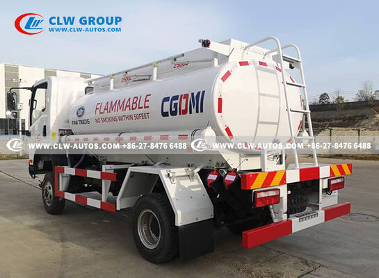 FAW 5,000L Fuel Bowser – 4x2 Light-Duty Diesel Tanker with Carbon Steel Tank for Urban & Remote Refueling