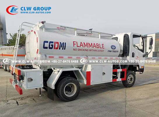 FAW 5,000L Fuel Bowser – 4x2 Light-Duty Diesel Tanker with Carbon Steel Tank for Urban & Remote Refueling