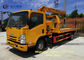LHD ISUZU 4x2 5T Flatbed Towing Truck With XCMG Crane