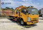 LHD ISUZU 4x2 5T Flatbed Towing Truck With XCMG Crane